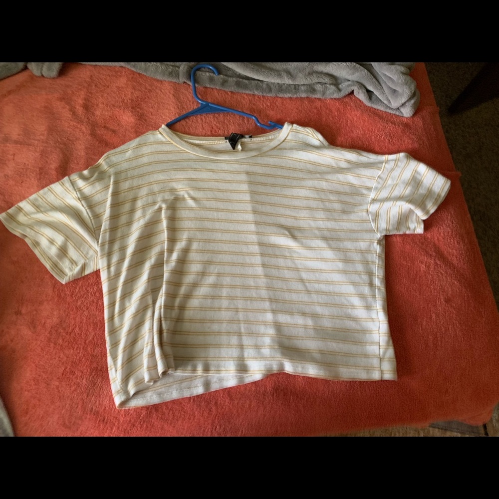 forever 21 size large tiny mustard yellow stripes